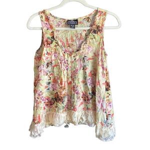 Angie Spring Summer Sleeveless Blouse. Size Small.